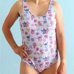Posh Peanut Disney Tropical Stitch Women's Reversible One Piece Swimsuit
